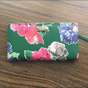 Kate Spade Green Floral Wallet